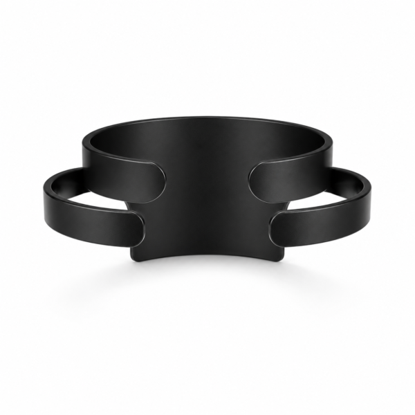 Portavasos negro expandible con soportes laterales